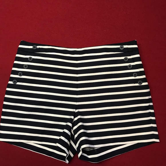 The Limited Pants - The Limited Nautical Stripe Button Front Short